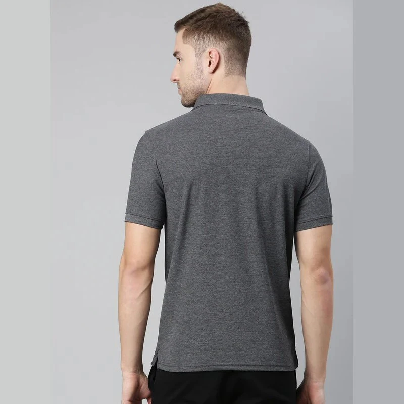 Carbon Grey Melange Plain Mars Dry Fit Collar Polo T-shirt product image