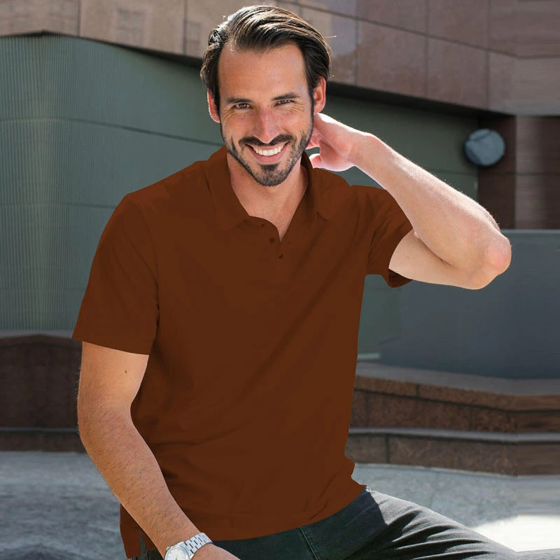 Chestnut Plain Collar Polo T-shirt - 100% Cotton Unisex - 230 GSM product image