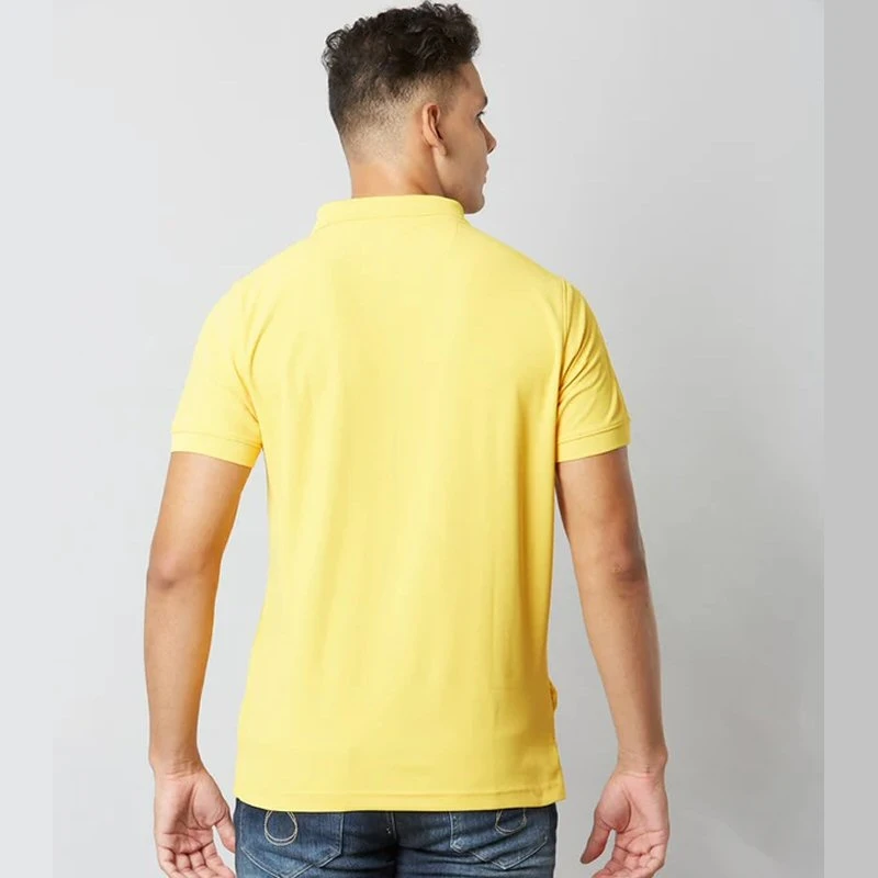 Chrome Yellow Plain Mars Dry Fit Collar Polo T-shirt product image