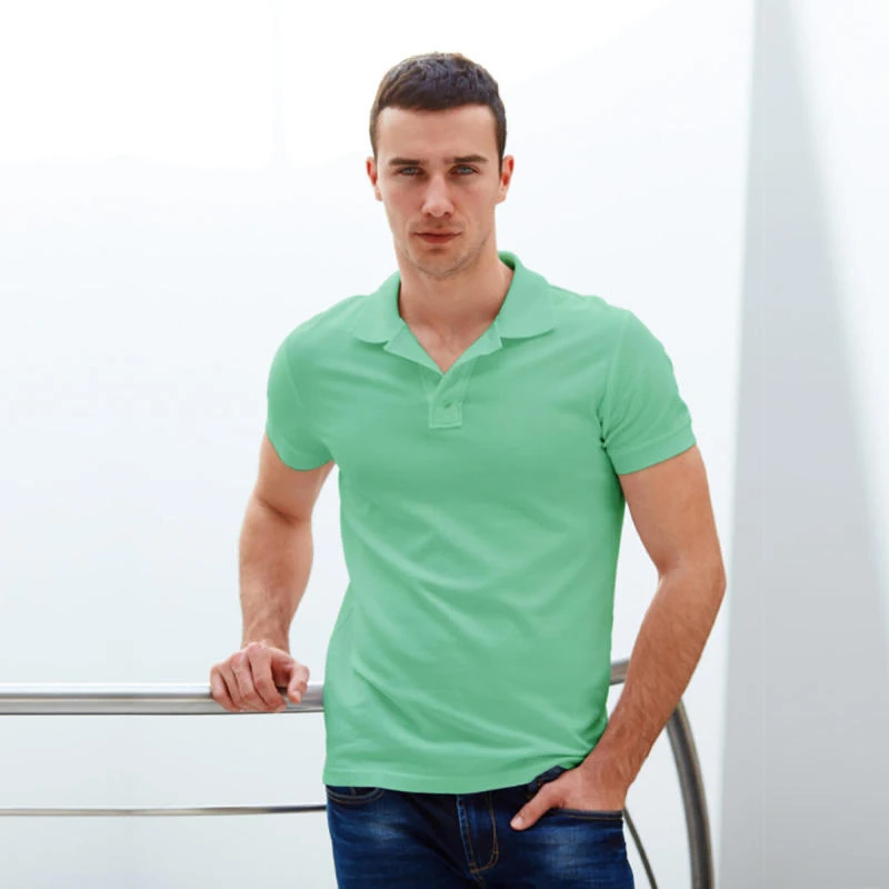 Coral Green Plain Collar Polo T-shirt - 100% Cotton Unisex - 260 GSM
