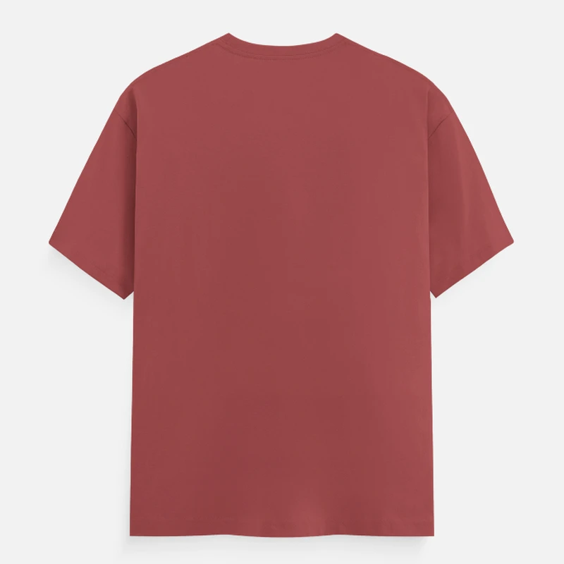Coral Unisex Plain Cotton Round Neck T-shirt product image