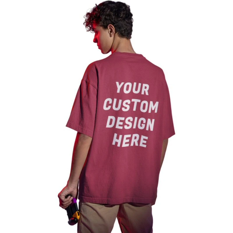 Custom Printed Men Oversized Round Neck T-shirt