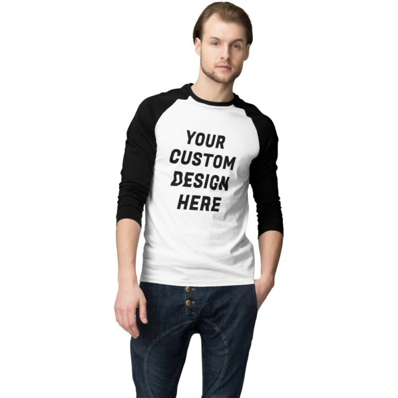 Custom Printed Men Raglan Full Sleeve T-shirt
