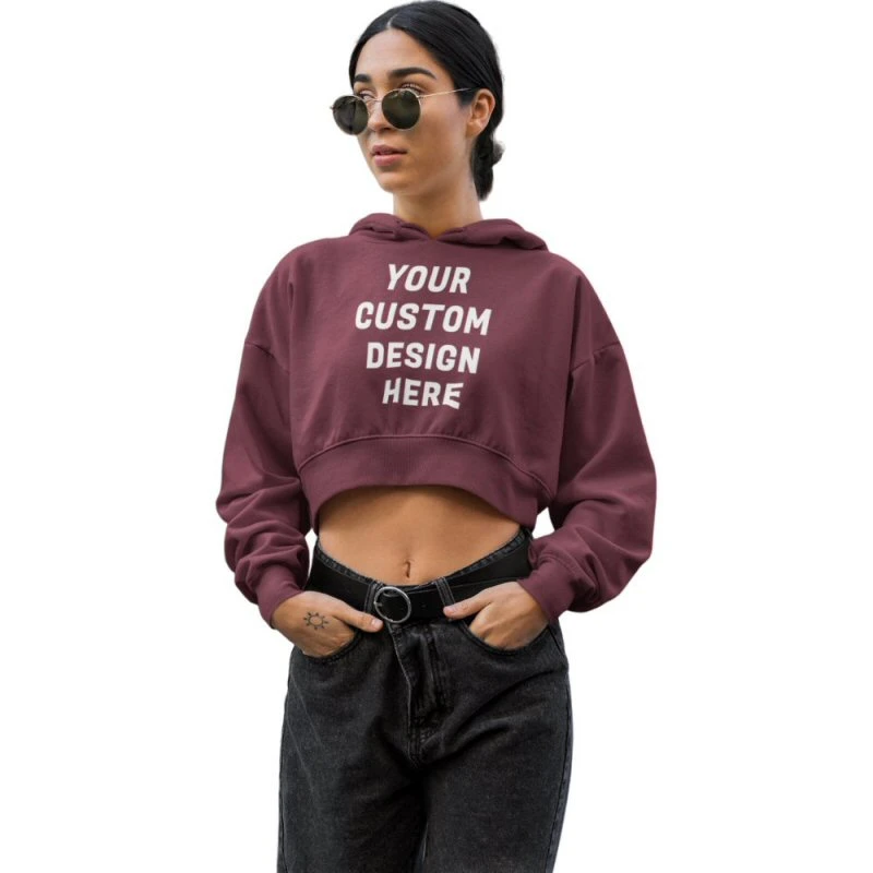 Custom Printed Women Crop Hoodie