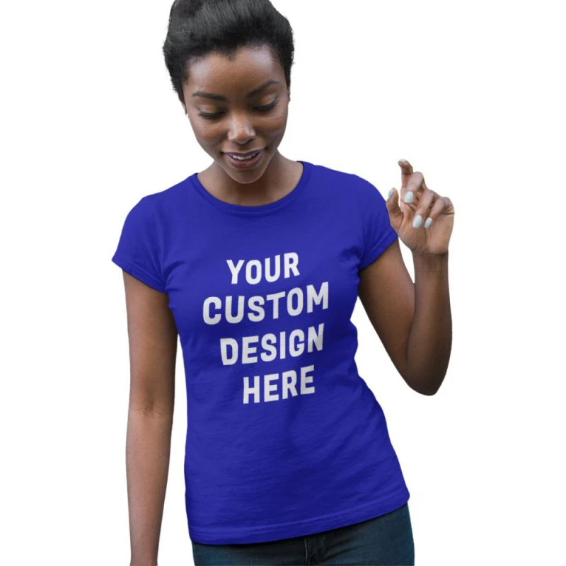 Custom Printed Women Round Neck T-shirt