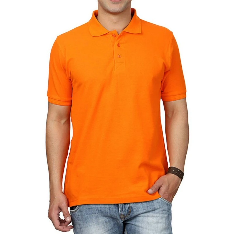 Dark Orange Plain Collar Polo T-shirt - 100% Cotton Unisex - 200 GSM