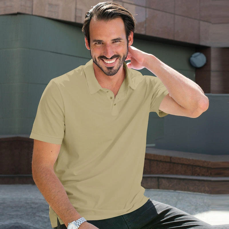 Desert Sand Plain Collar Polo T-shirt - 100% Cotton Unisex - 230 GSM product image