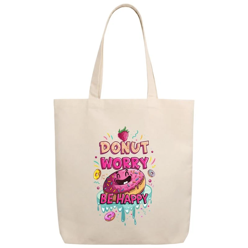 Donut Worry Be Happy Tote Bag product image