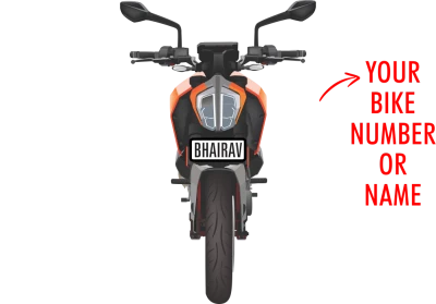 Duke Motorcycle Custom Number Plate T-Shirt