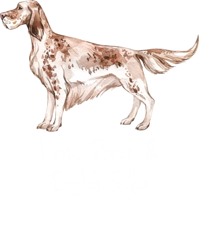 English Setter Dog Printed