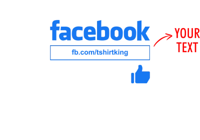 Facebook Search Box Custom Text Printed T-Shirt