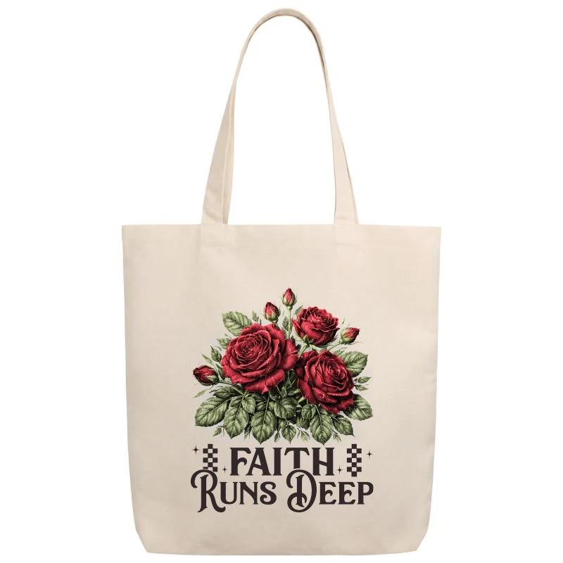 Faith Runs Deep Tote Bag
