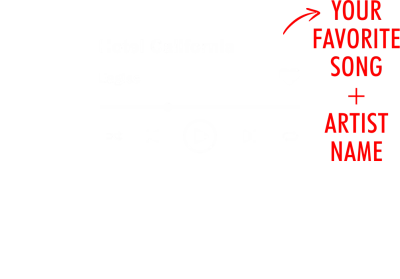 Favorite Song Artist Name Custom Text Printed