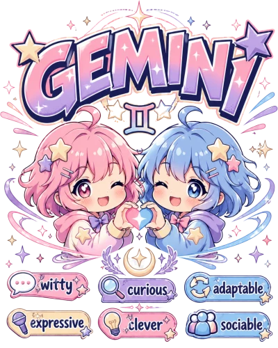 Gemini Anime Zodiac Sign