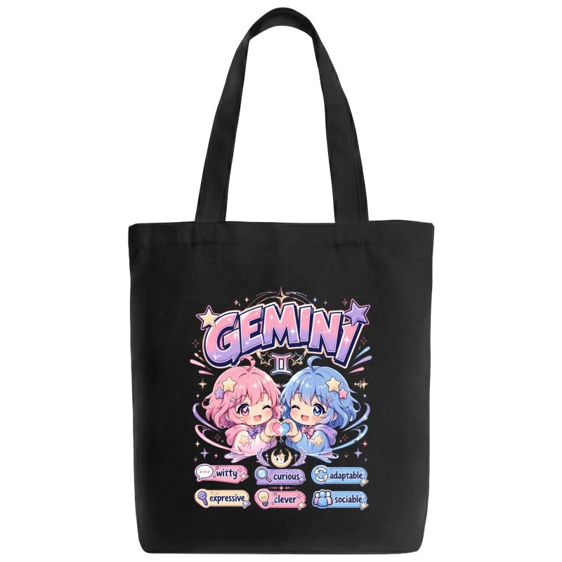Gemini Anime Zodiac Sign Tote Bag