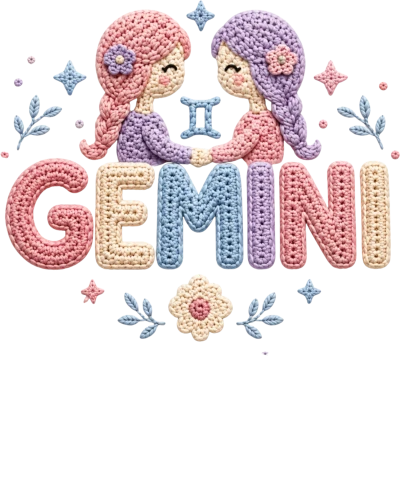 Gemini Crochet Zodiac Sign