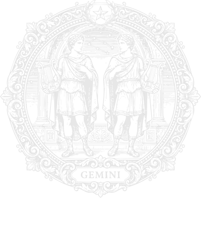 Gemini Vintage Zodiac Sign