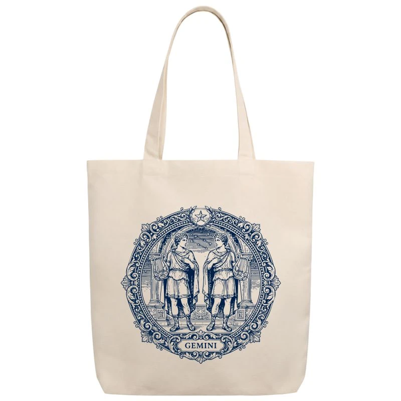 Gemini Vintage Zodiac Sign Tote Bag product image