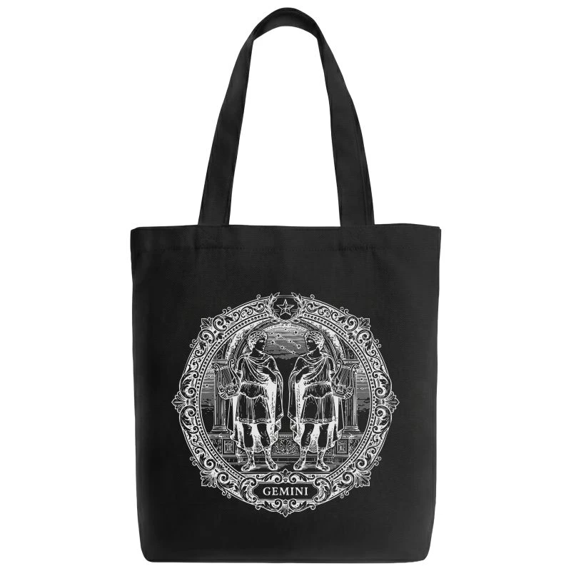Gemini Vintage Zodiac Sign Tote Bag