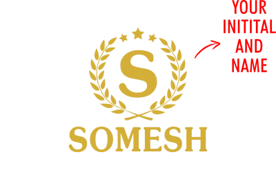 Golden Awards Symbol Custom Initial And Name Printed T-Shirt