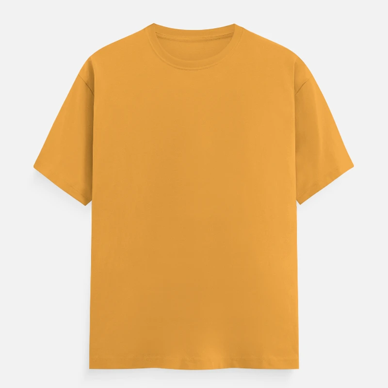 Golden Yellow Plain Round Neck T-shirt - Unisex Regular Fit