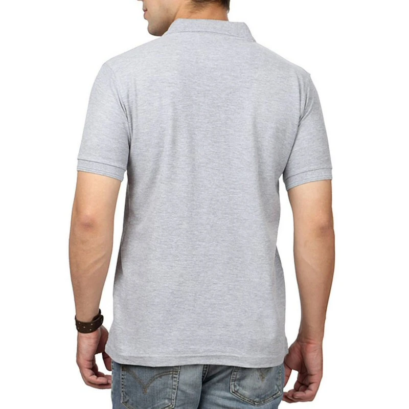 Grey Melange Plain Collar Polo T-shirt - 100% Cotton Unisex - 200 GSM product image