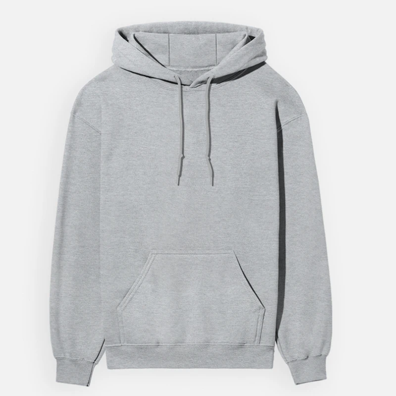 Grey Melange Plain Hoodie - Unisex
