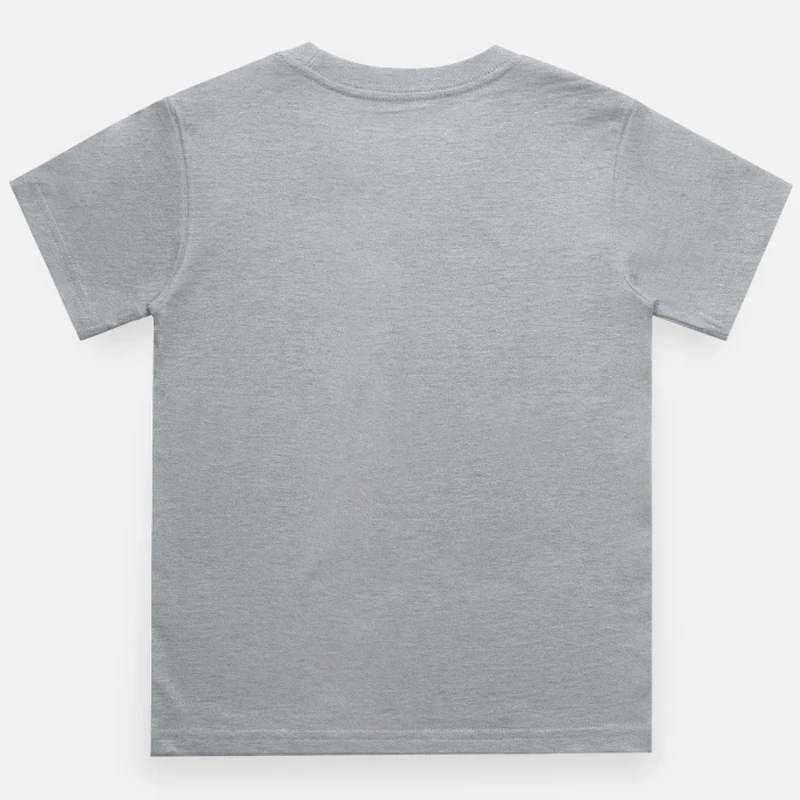Grey Melange Plain Kids Round Neck T-shirt product image