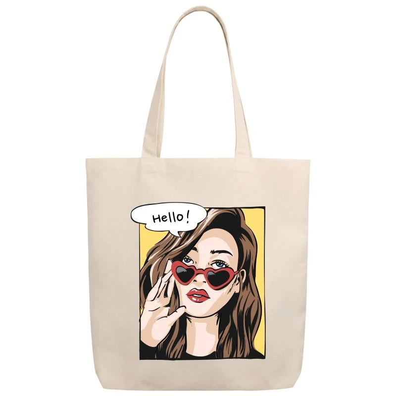Hello Girl Tote Bag