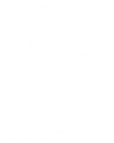 How Fast Can You Guess These Words You Dirty Minded Freak