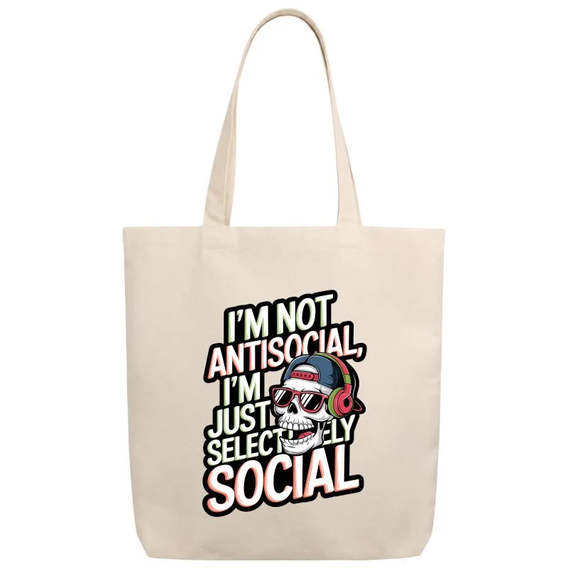 I Am Antisocial I Am Just Selectively Social Tote Bag product image