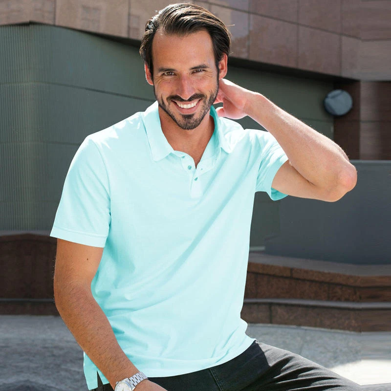 ICE-BLUE Ice Blue Plain Collar Polo T-shirt - 100% Cotton Unisex - 230 GSM product image