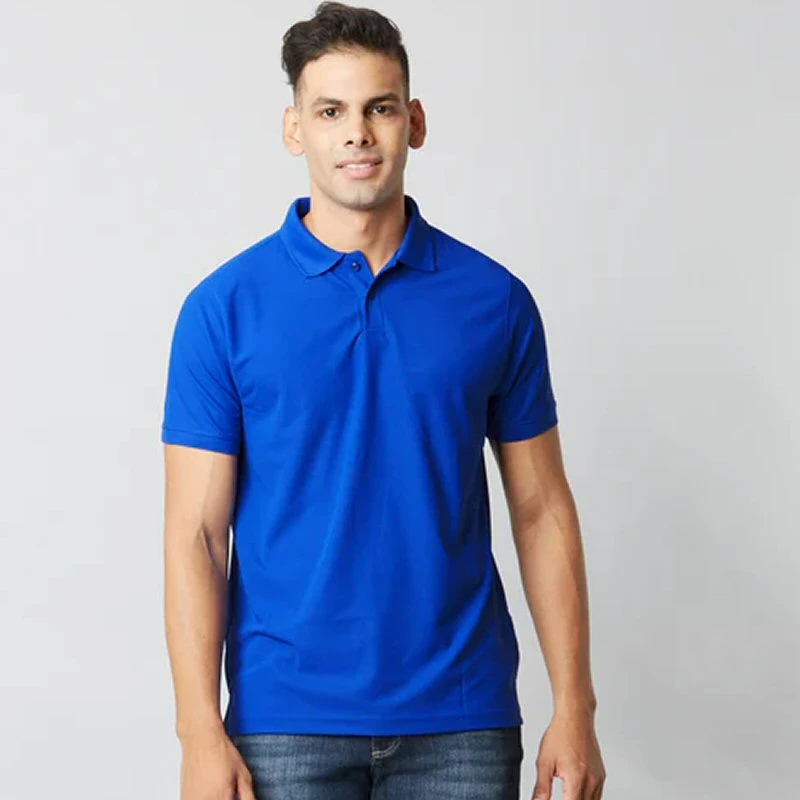 Imperial Blue Plain Mars Dry Fit Collar Polo T-shirt