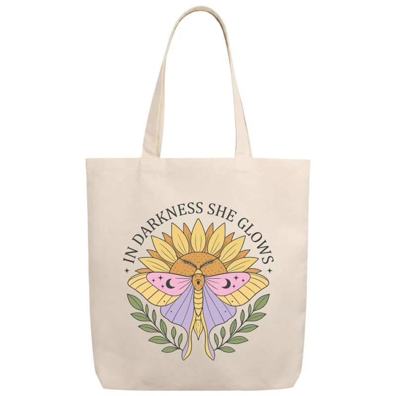 In Darkness She Glows Tote Bag product image