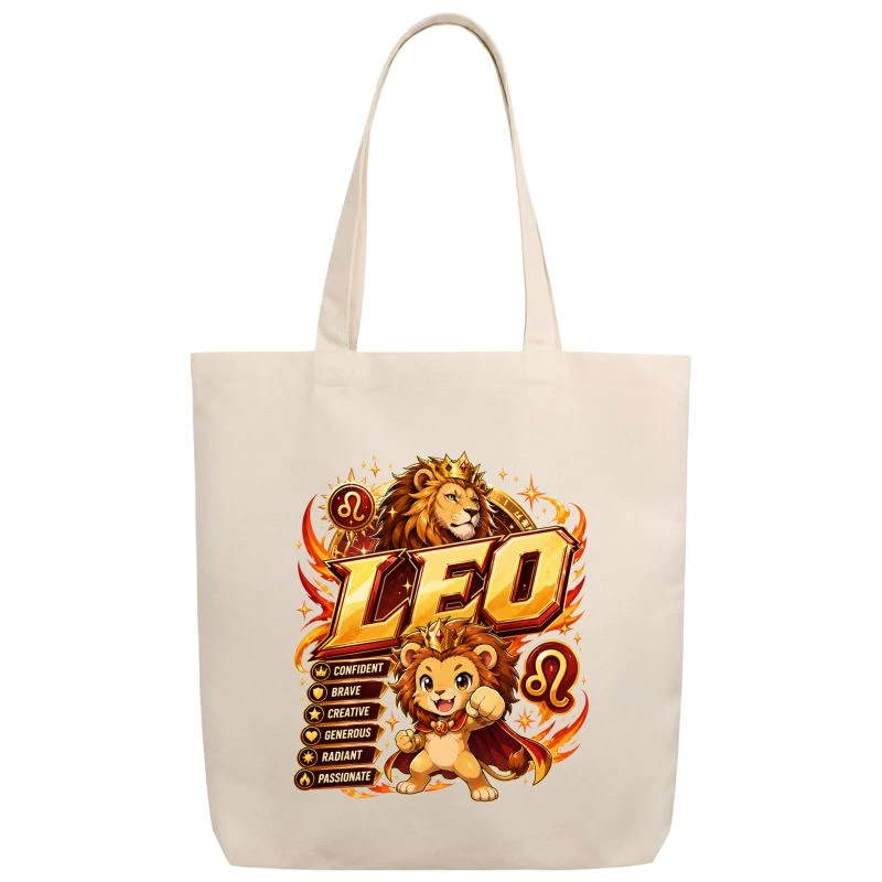 Leo Anime Zodiac Sign Tote Bag