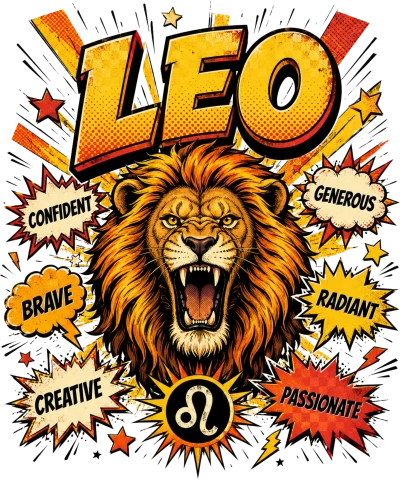Leo Comic Zodiac Sign