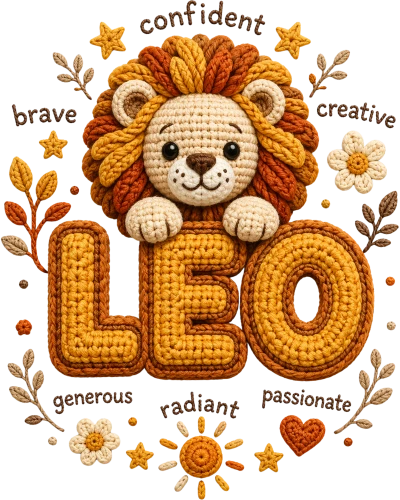 Leo Crochet Zodiac Sign