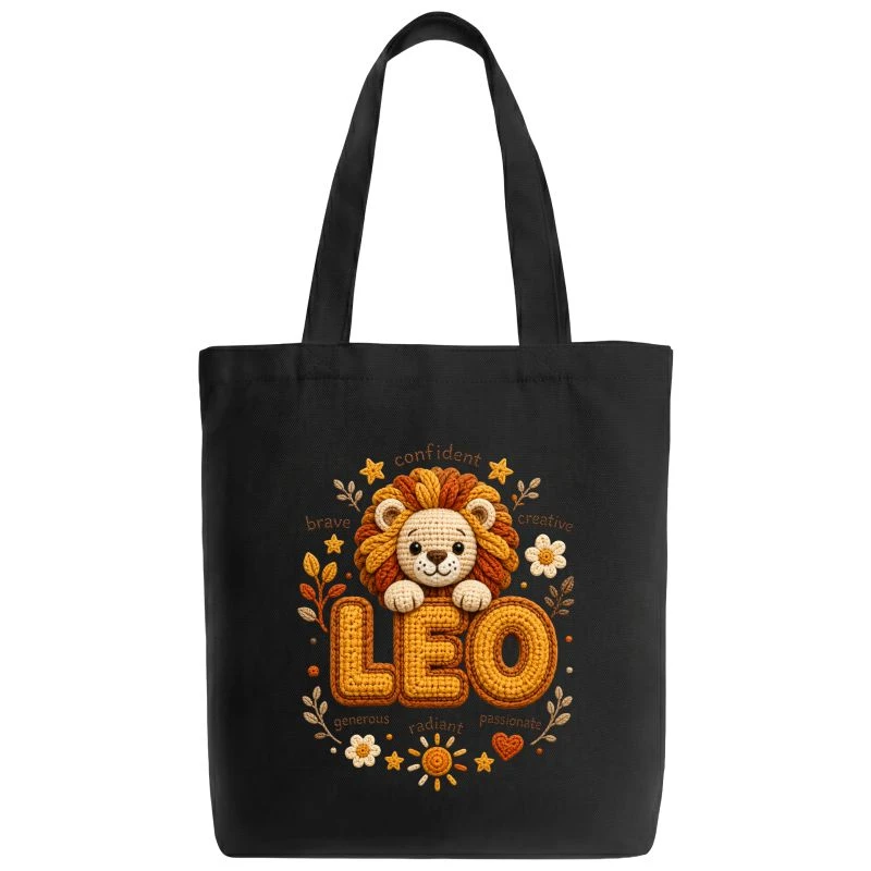 Leo Crochet Zodiac Sign Tote Bag product image