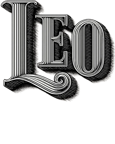 Leo Word Art Zodiac Sign