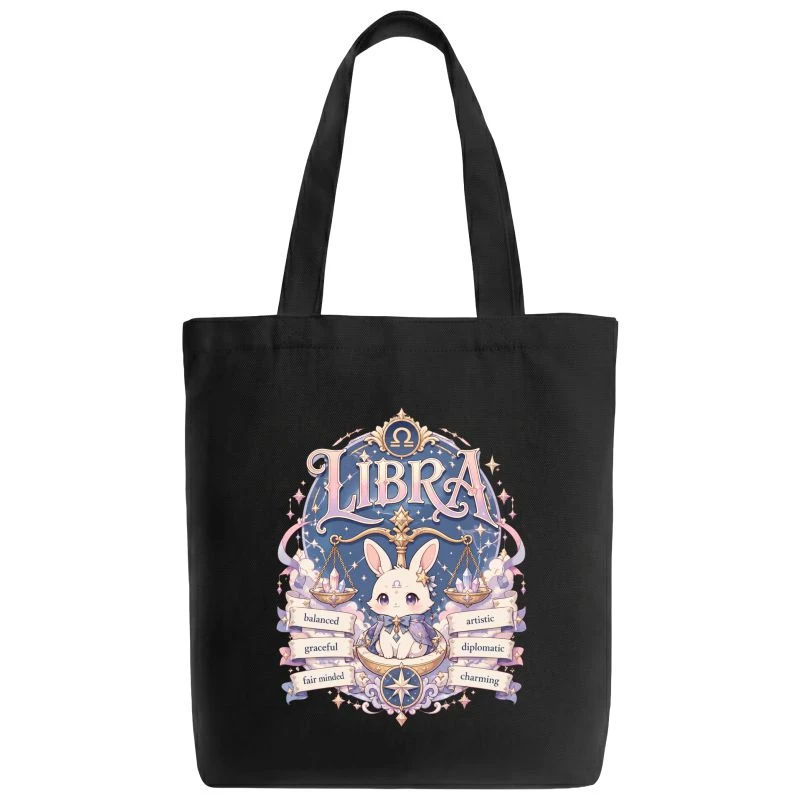 Libra Anime Zodiac Sign Tote Bag