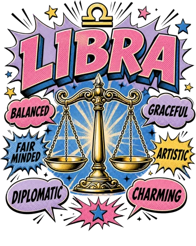Libra Comic Zodiac Sign