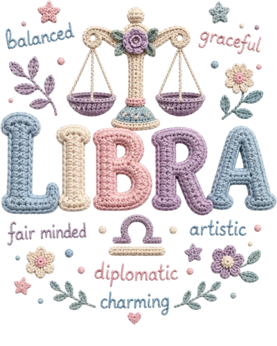 Libra Crochet Zodiac Sign
