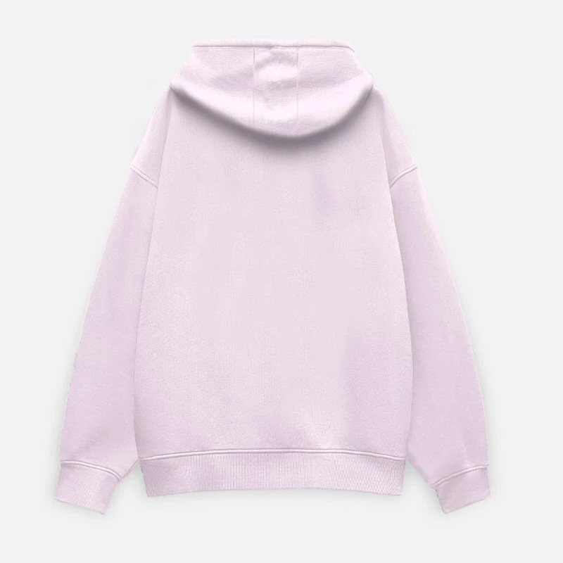 Light Baby Pink Plain Oversized Hoodie product image