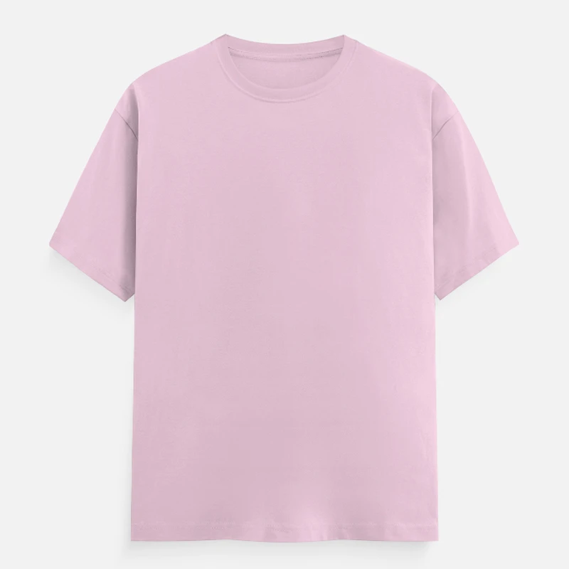 Light Baby Pink Plain Round Neck T-shirt - Unisex Regular Fit