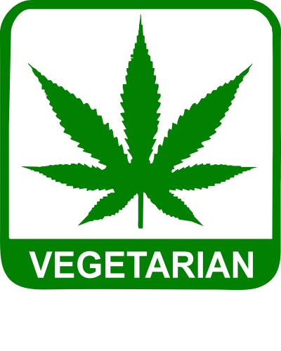 Marijuana Leaf Vegetarian Weed Slogan