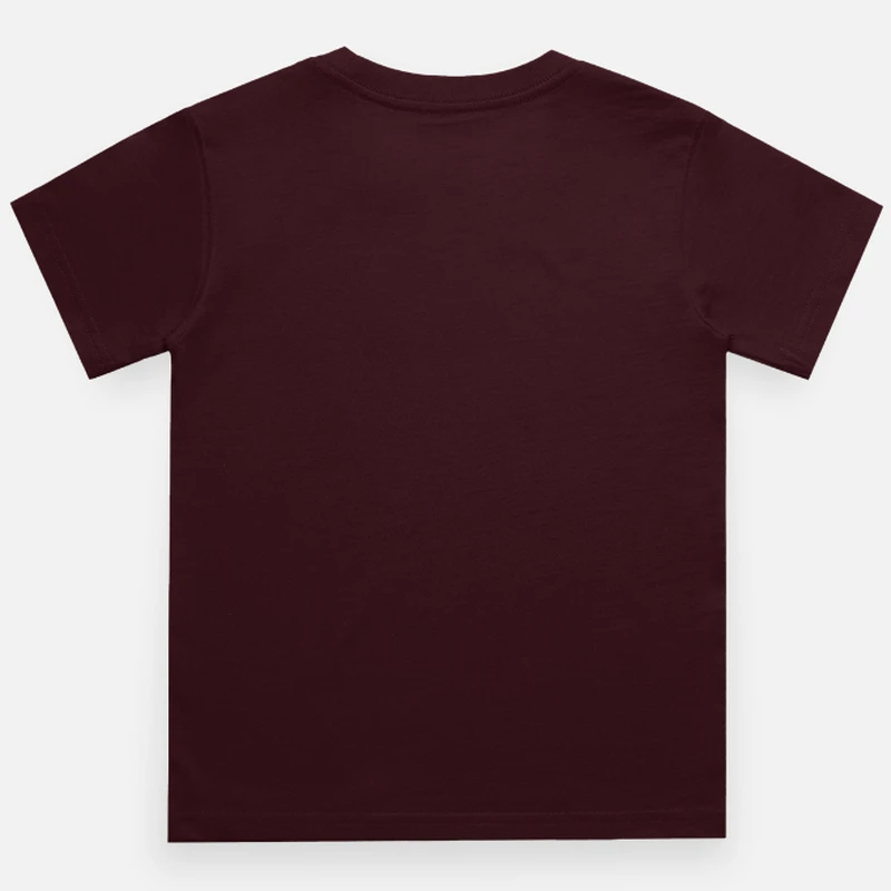 Maroon Plain Kids Round Neck T-shirt product image