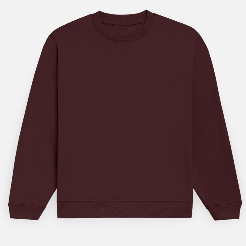 Maroon Plain Sweatshirt - Unisex