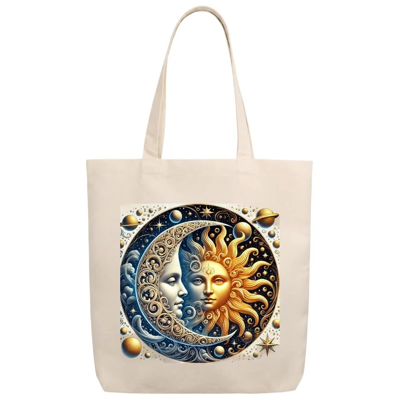 Mystical Moon And Sun Tote Bag
