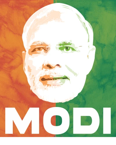 Narendra Modi Tri-color Slogan