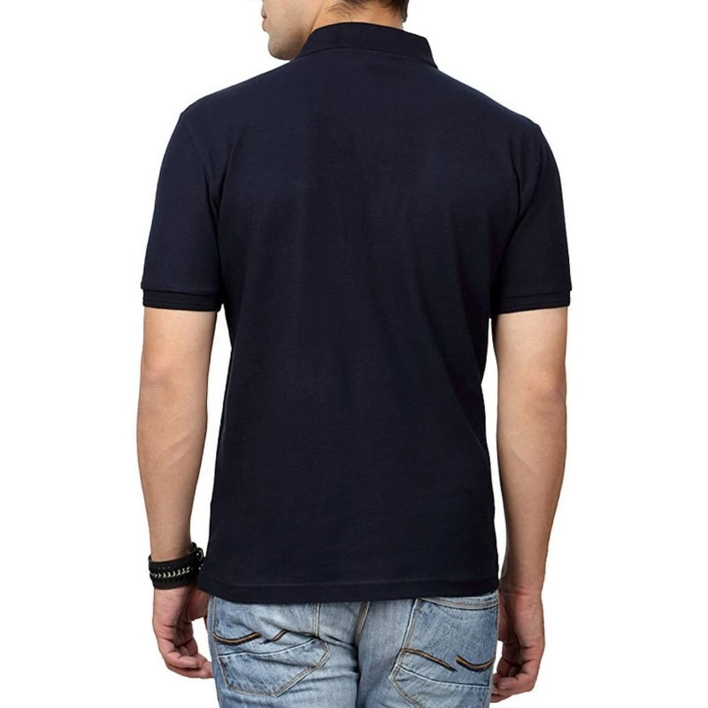 Navy Plain Collar Polo T-shirt - 100% Cotton Unisex - 240 GSM product image